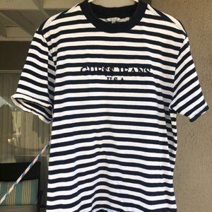 Gue$$ x ASAP Rocky Navy Blue Striped Tee